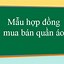 Mẫu Hợp Đồng Hoa Hồng Môi Giới Bán Hàng